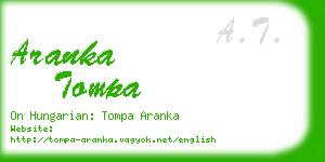 aranka tompa business card